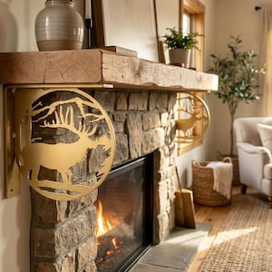 Handcrafted Metal Elk Profile L-Bracket: Rustic Welded Artistry for Home & Garden - Sold Individually