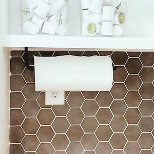 Raw Steel Under-Cabinet Paper Towel Holder – Wall-Mounted Kitchen Towel Rack