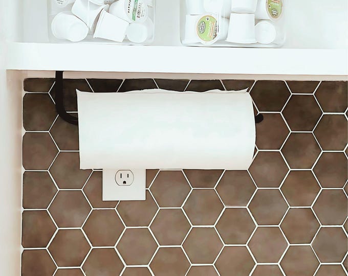 Raw Steel Under-Cabinet Paper Towel Holder – Wall-Mounted Kitchen Towel Rack