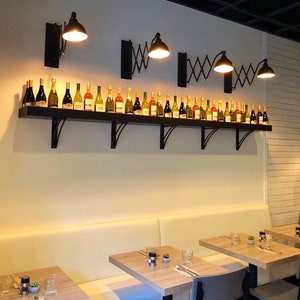 Restruant liquor shelf supports