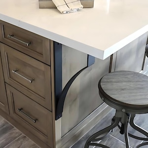 2”Black Countertop Bracket, Metal Brackets for Countertop, Heavy Duty Counter Top Brackets, Counter Top Supports, Countertop Support Bracket