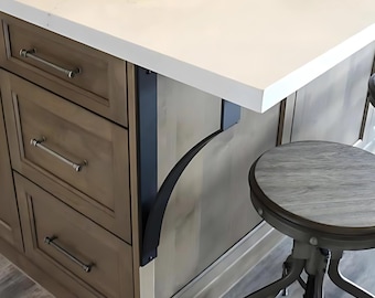 2”Black Countertop Bracket, Metal Brackets for Countertop, Heavy Duty Counter Top Brackets, Counter Top Supports, Countertop Support Bracket