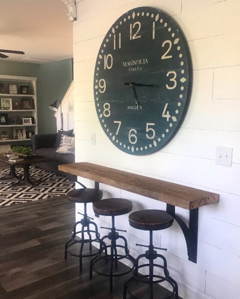 floating eating bar metal shelf brackets