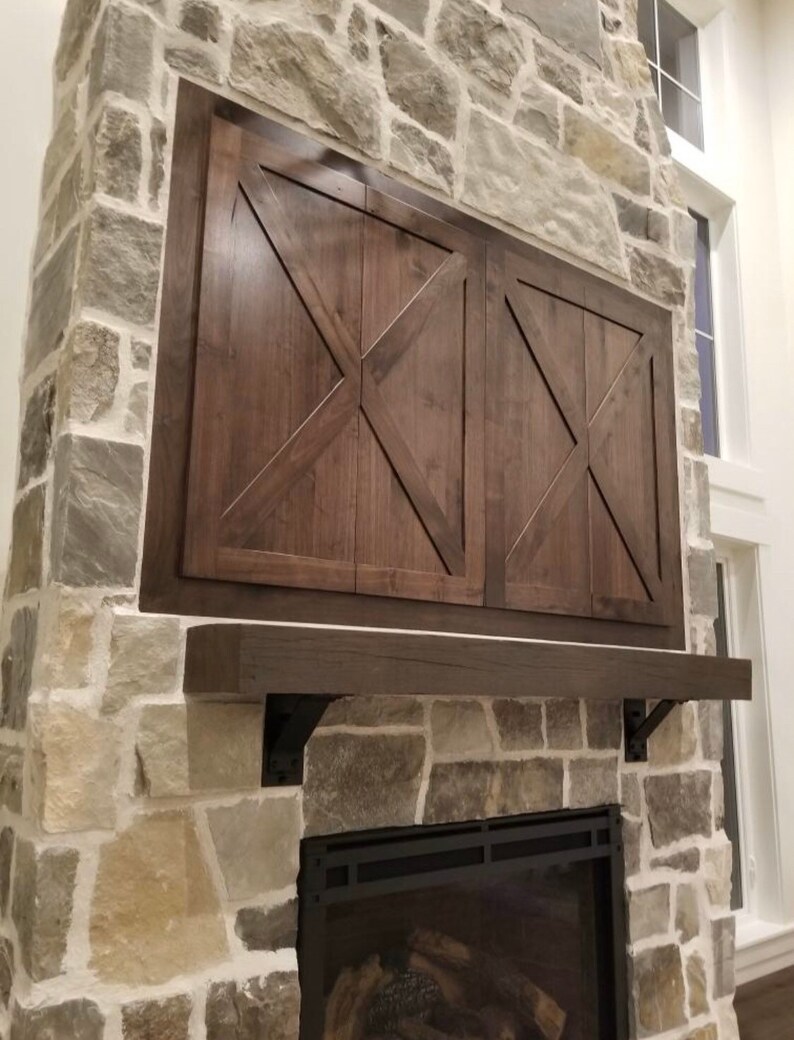 Rustic Mantel Bracket Black Mantle Bracket Rustic Mantel Etsy