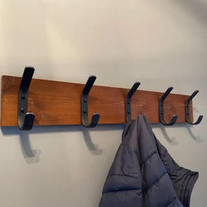 The Henrietta & Stewart Wall Hook – Heavy Duty Steel, No Backplate, Modern Farmhouse Entryway Coat Hook, Handmade USA
