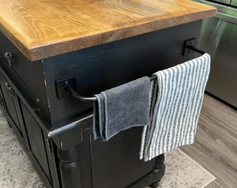 Handmade Metal Towel Bar, Industrial Farmhouse Bathroom