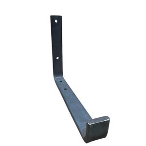 Minimal J Bracket – 1&quot; Wide Floating Shelf Bracket, Steel Wall Shelf Support, Heavy Duty Metal Bracket, Modern Shelf Hardware, Handmade USA