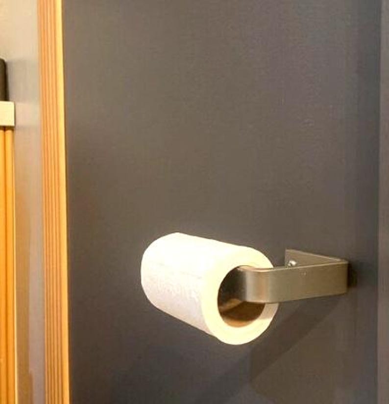 The Manlius Toilet Paper Holder – Minimalist Steel Bathroom Hardware, Modern Wall Mount TP Holder, Sleek Bath Decor, Handmade USA image 8