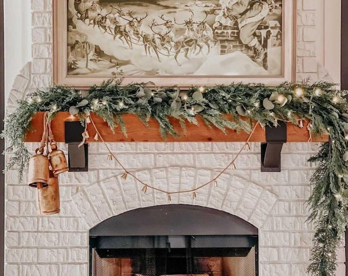 Heavy Duty Metal Mantle Bracket Black Steel Shelf Support Rustic Industrial Fireplace Floating Wall Bracket Farmhouse Decor