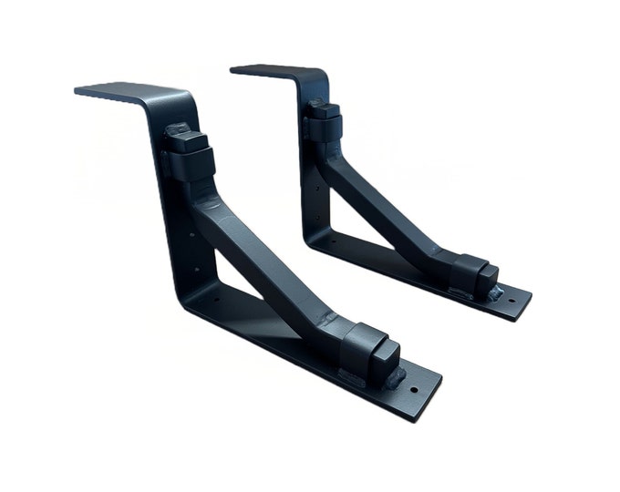 Heavy Duty Shelf Bracket with Modern Twist - 2" L Shape Bracket with 1" Support Bar and 4" Lip