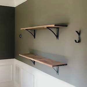 2&quot; wide bracket with 1&quot; curved support bar - SOLD INDIVIDUALLY, Industrial Shelf Bracket, Wall Shelf Rack, Industrial Shelving