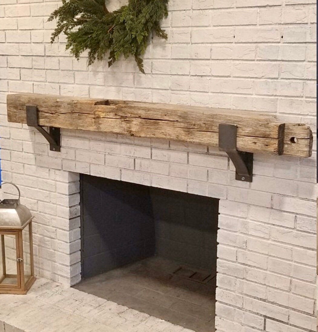 Rustic Mantel Support, SOLD INDIVIDUALLY, Fireplace Mantel Bracket with ...