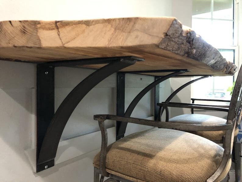 Breakfast bar heavy duty supports