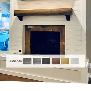 Handmade Heavy Duty Steel Farmhouse Mantle Support Bracket - Rustic Industrial Shelf Support- Custom Sizes and Finishes - IndustrialFarmCo