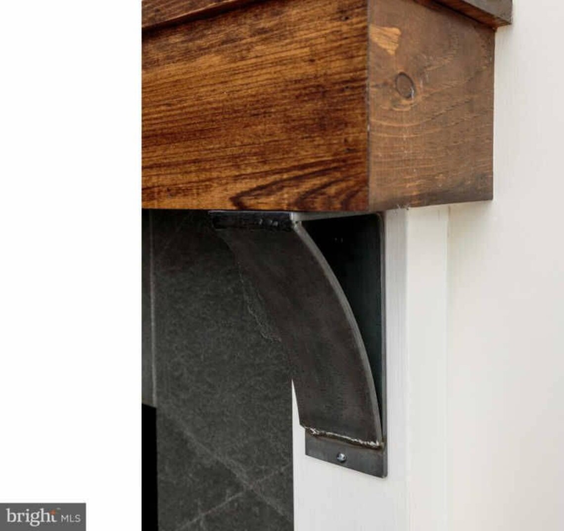 4 Inch Wide Rustic Mantel Bracket SOLD INDIVIDUALLY Steel Etsy