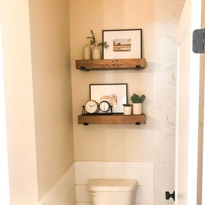 Bathroom shelving brackets