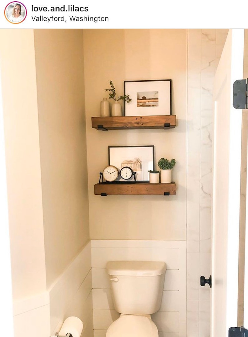 Bathroom shelving brackets