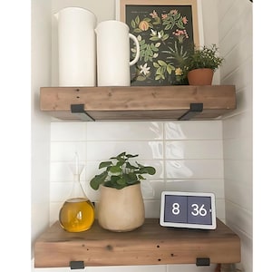 J Style Shelf Bracket, 1.5 Inch Wide Metal Bracket, Modern Farmhouse Shelf Support, Custom Steel Shelf Brackets, Rustic Wall Hardware