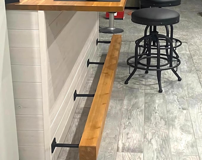 Foot Rail Bar Bracket, Floor and Wall Mount Foot Rail Bracket, Bar Rail Supports, Foot Rail Mounts Available in different finishes, Home DIY