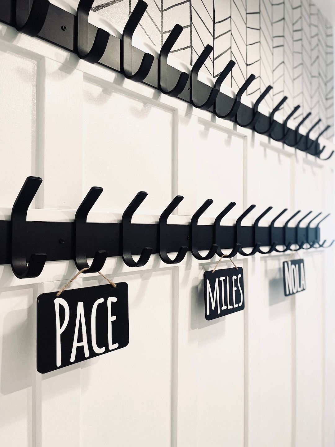 Dseap Coat Rack Wall Ount - 74c Long 8-Tri-Hooks, Heavy Duty...