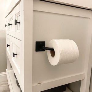 The Mitz Toilet Paper Holder – Minimalist Steel Bathroom Hardware, Modern Wall Mount TP Holder, Farmhouse Bath Decor, Handmade USA image 11