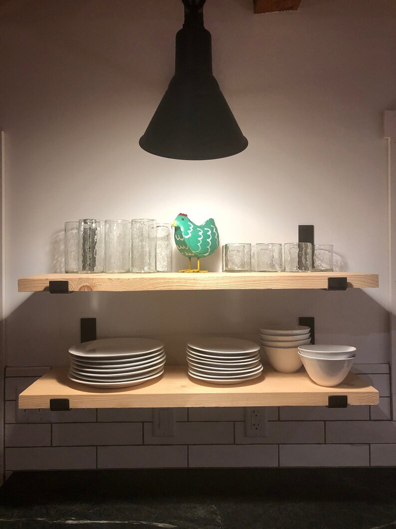 kitchen open shelving supports