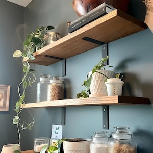 1.5 Inch Steel Shelf Bracket | Heavy Duty Iron L Bracket | Industrial Floating Shelf Hardware for Wall Shelves