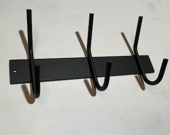 Industrial Double Hook Coat Rack - Wall Mounted Metal Hook Rack