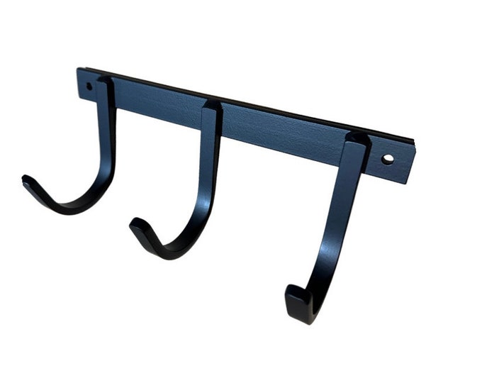 Handmade Petite Single J Hook Coat Rack - Industrial Farmhouse Hooks for Foyer and Mudroom Organization