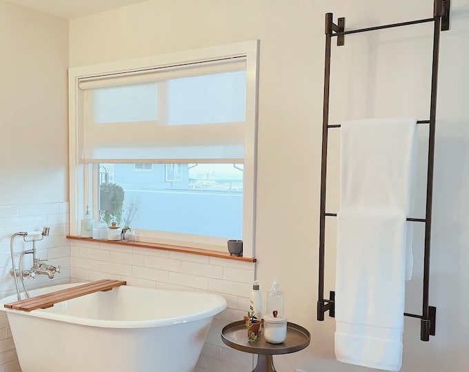 Bathroom Towel Rack, Farmhouse Bathroom Wall Decor, Bathroom Towel Storage, Modern Bathroom Ladder, Guest Bath Decor, Master Bathroom Design