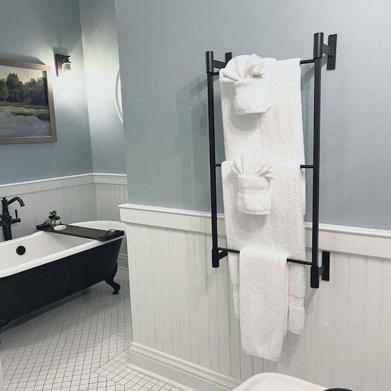 Bathroom Wall Towel Holder, Wall Storage, Bathroom Decor, Towel Storage,  Towel Rack, Wall Mounted Storage Holder, Bathroom Towel 