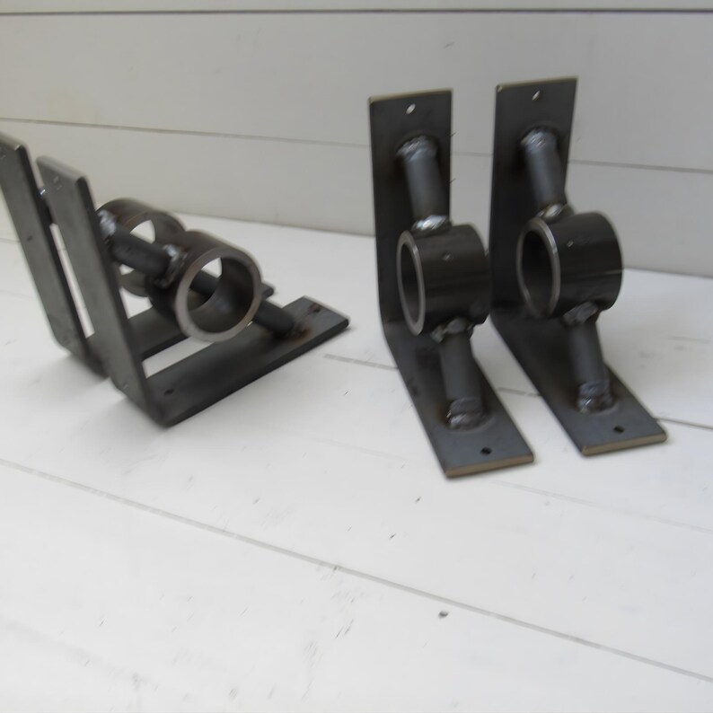 Soporte de estante metálico de estilo industrial con anillo circular para montaje en pared, herrajes rústicos para baño y decoración de estantes de cocina imagen 14