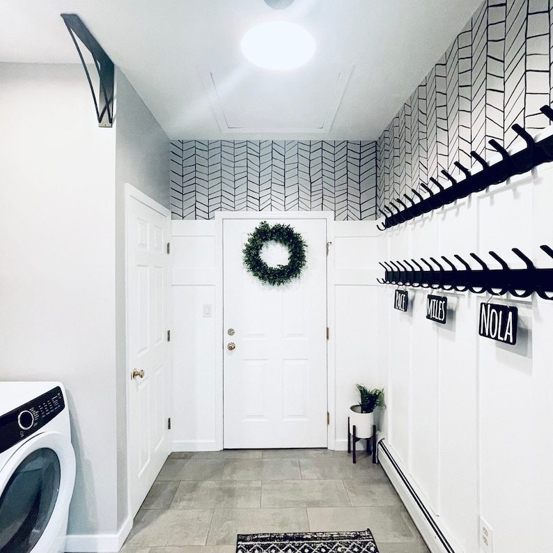 Laundry Room Coat Rack Laundry Room Storage Entry Way Coat Etsy