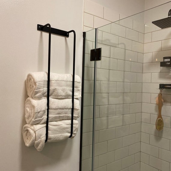 Porte-serviettes mural de salle de bain, organisation de salle de