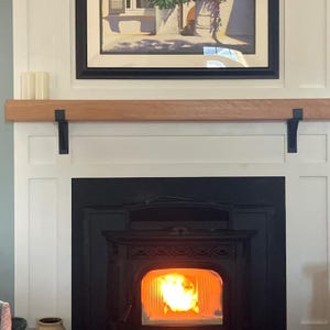 The Saratoga 2" Farmhouse Mantel Bracket – Heavy Duty Steel with 4" Lip, Curved Support Bar, Rustic Shelf Corbel, Handmade USA