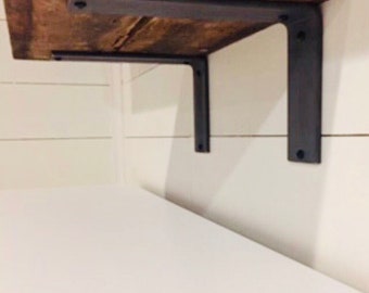 2" Wide -"L" Style Shelving Bracket - L Bracket, Minimalist Shelf Bracket, Shelfie, Shelf Bracket, Metal Shelf Bracket, Iron Bracket