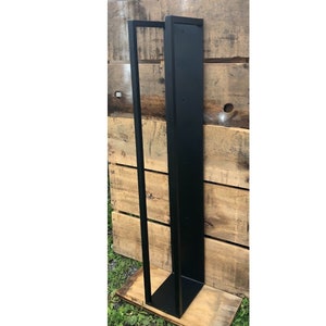 Standing or wall mounted metal firewood holder