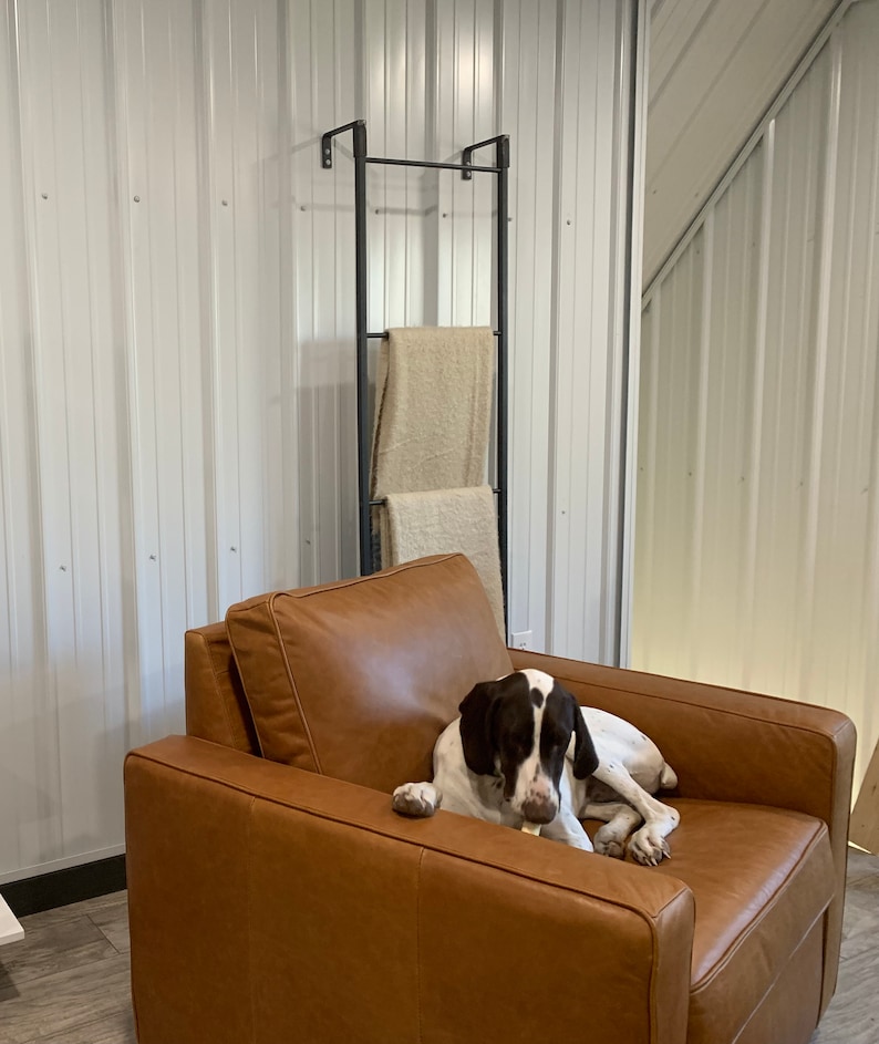 Wallmounted Ladder Floor Standing Blanket Ladder Iron Etsy