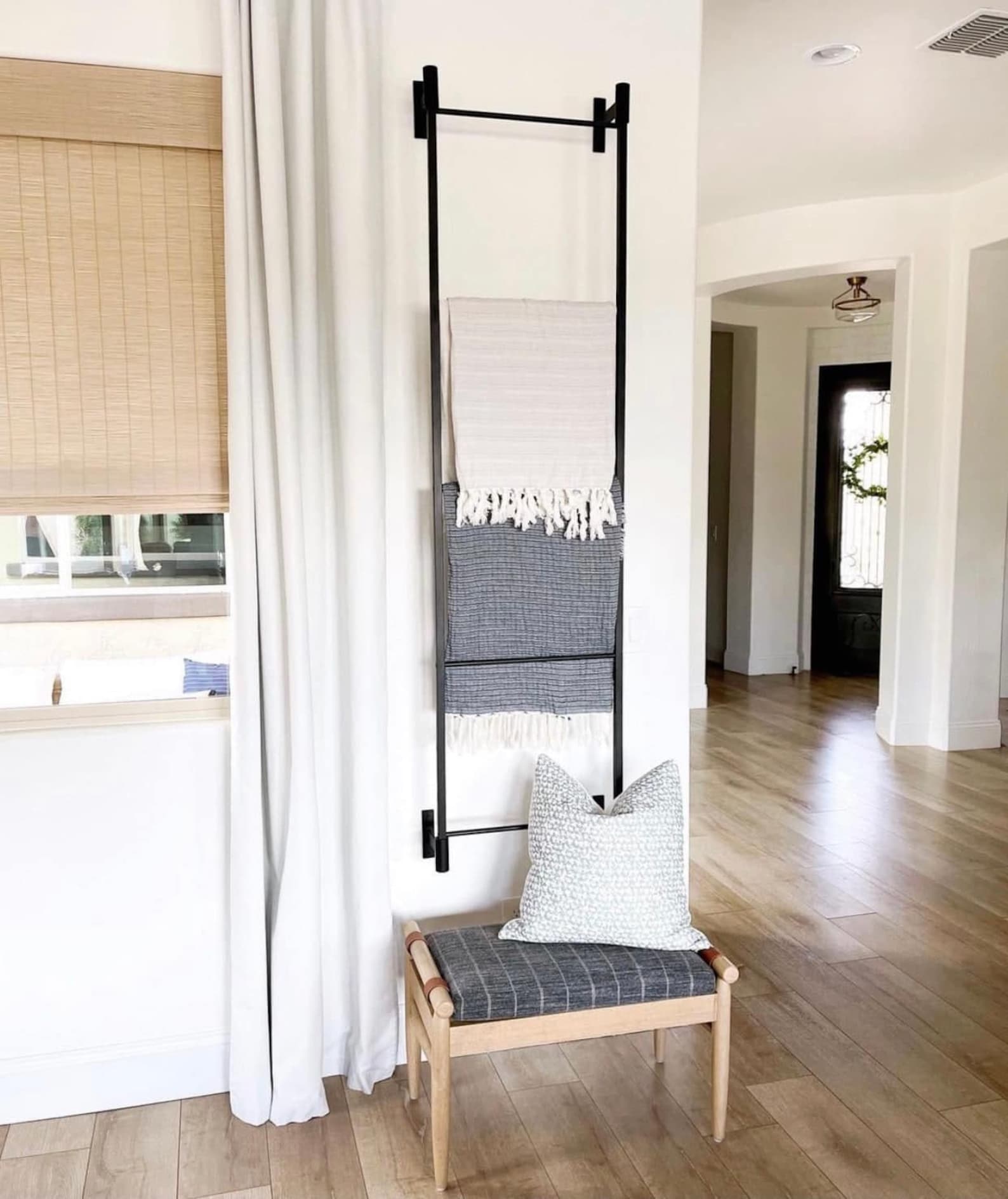 Blanket Ladder Wall Mounted Blanket Ladder Modern Farmhouse Etsy