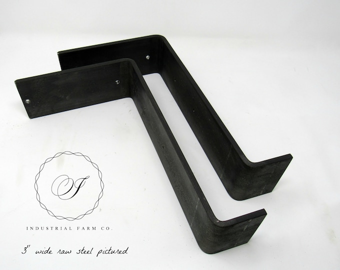 4" Metal Shelf Bracket with 1" Lip