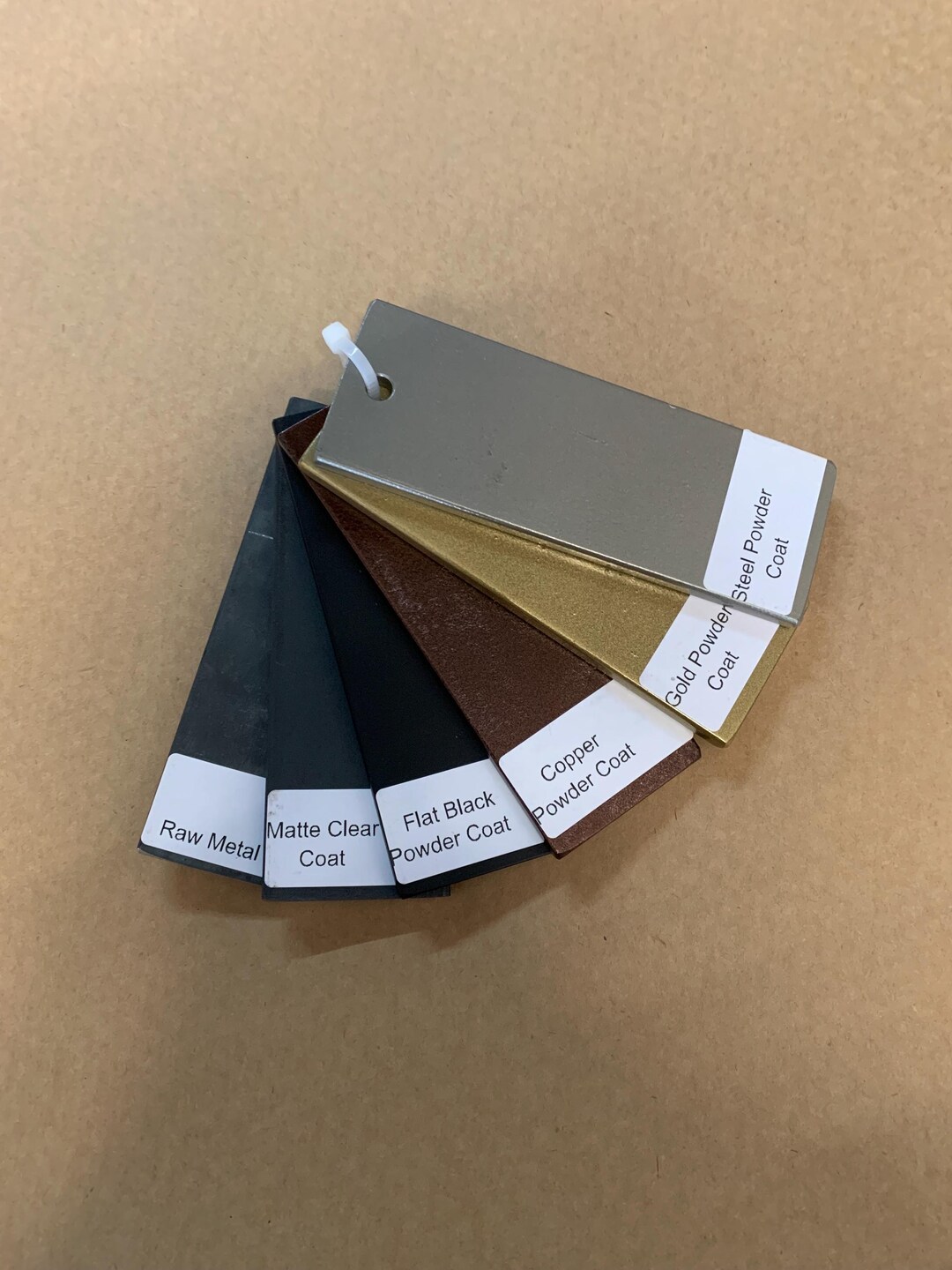 Gold Hardware Sample The Skaneateles Falls Metal Finish Sample Kit | 6 Powder Coated Steel ...
