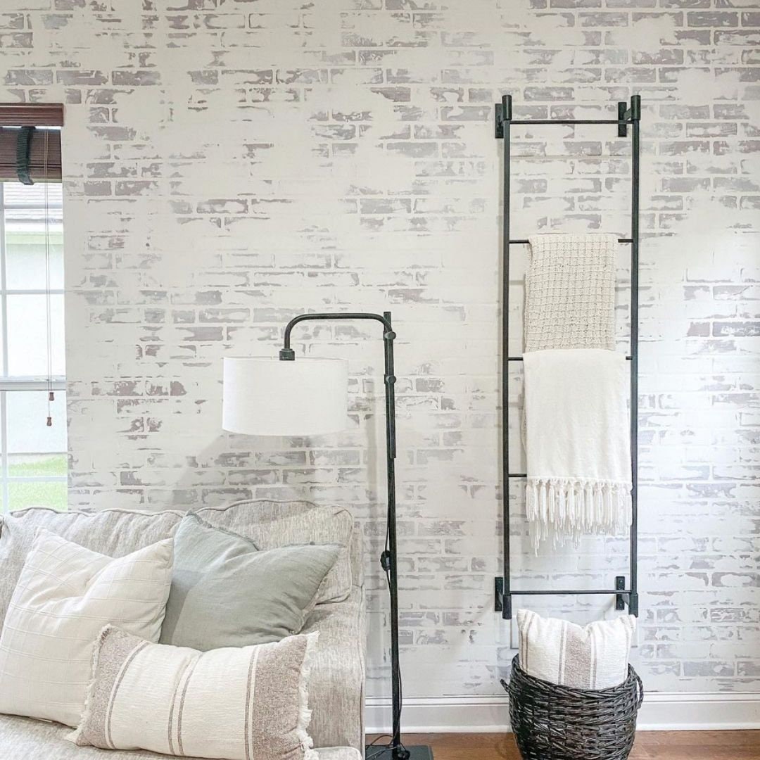 Wall mounted blanket ladder iron ladder decorative blanket ladder