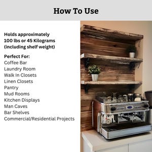 Soporte de estante metálico de estilo industrial con anillo circular para montaje en pared, herrajes rústicos para baño y decoración de estantes de cocina imagen 3