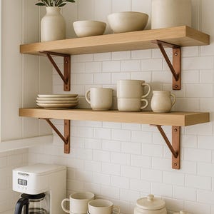 Heavy Duty L Shelf Bracket • 1/4&quot; Steel • 1/2&quot; Round Support Bar • Metal Shelf Brackets - Open Shelving, Mantels & Countertops • Made in USA