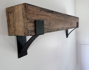Rustic Mantel and Brackets - Beautifully Handmade for Your Fireplace