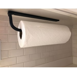 Paper Towel Holder, Under Cabinet Mounted or Wall Mounted, Vertical or Horizontal, Handmade Modern Metal Paper Towel Dispenser