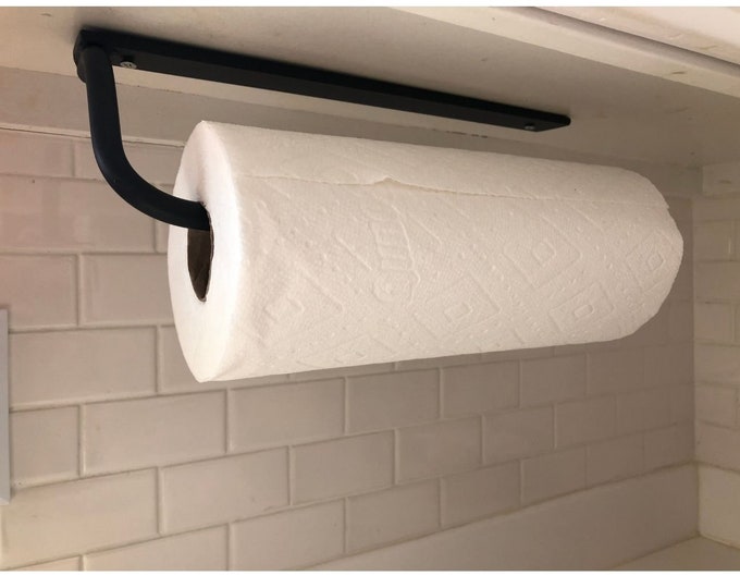Steel Paper towel holder, Kitchen Fixture,  Kitchen towel holder, Wall Mounted Paper Towel Holder, Under Cabinet Mounted Paper Towel Holder