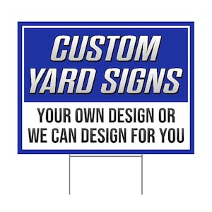 Aangepaste tuinborden - Coroplast gepersonaliseerd tuinbord, upload je eigen ontwerp tuinbord met metalen H-pin