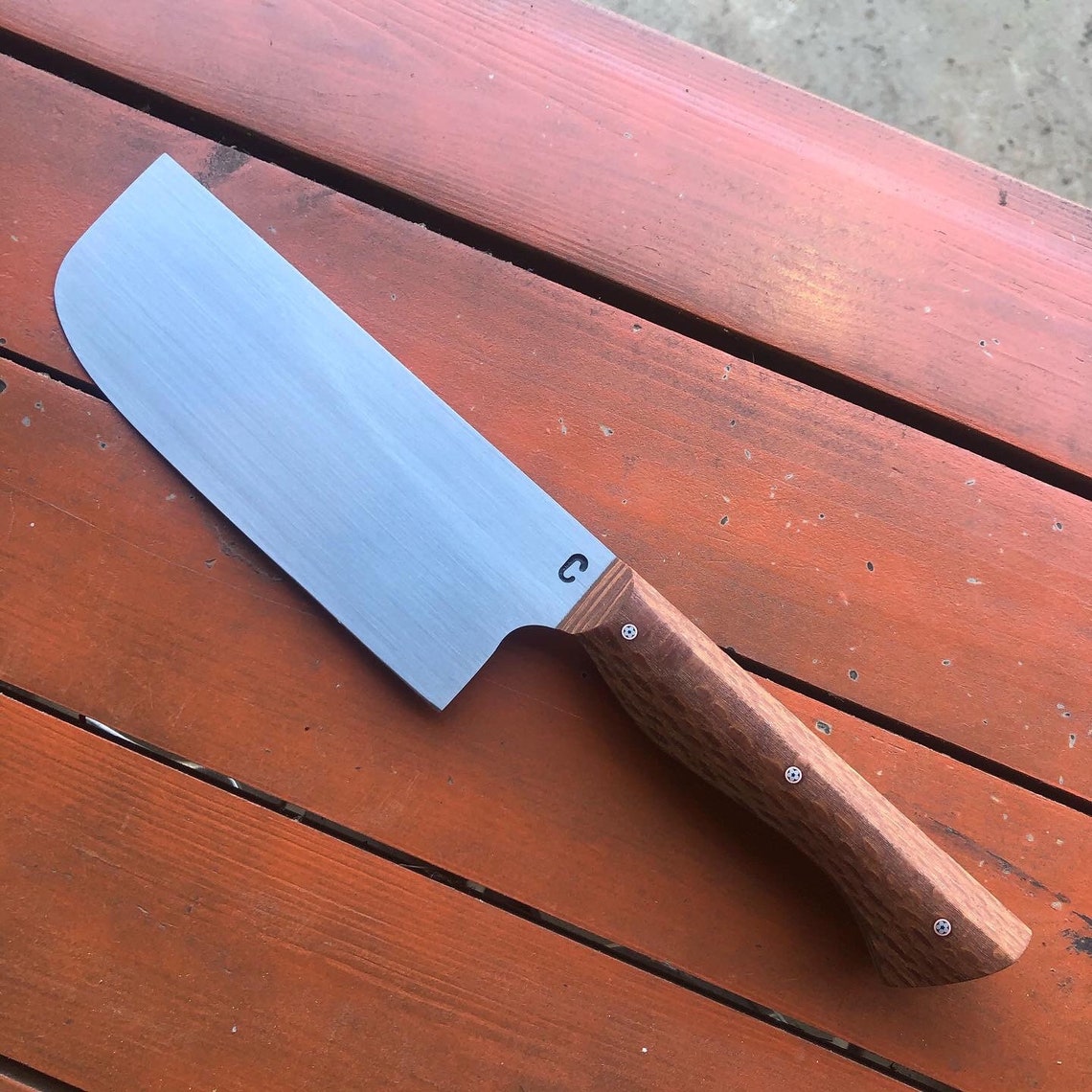 Handmade Nakiri Kitchen Knife Etsy