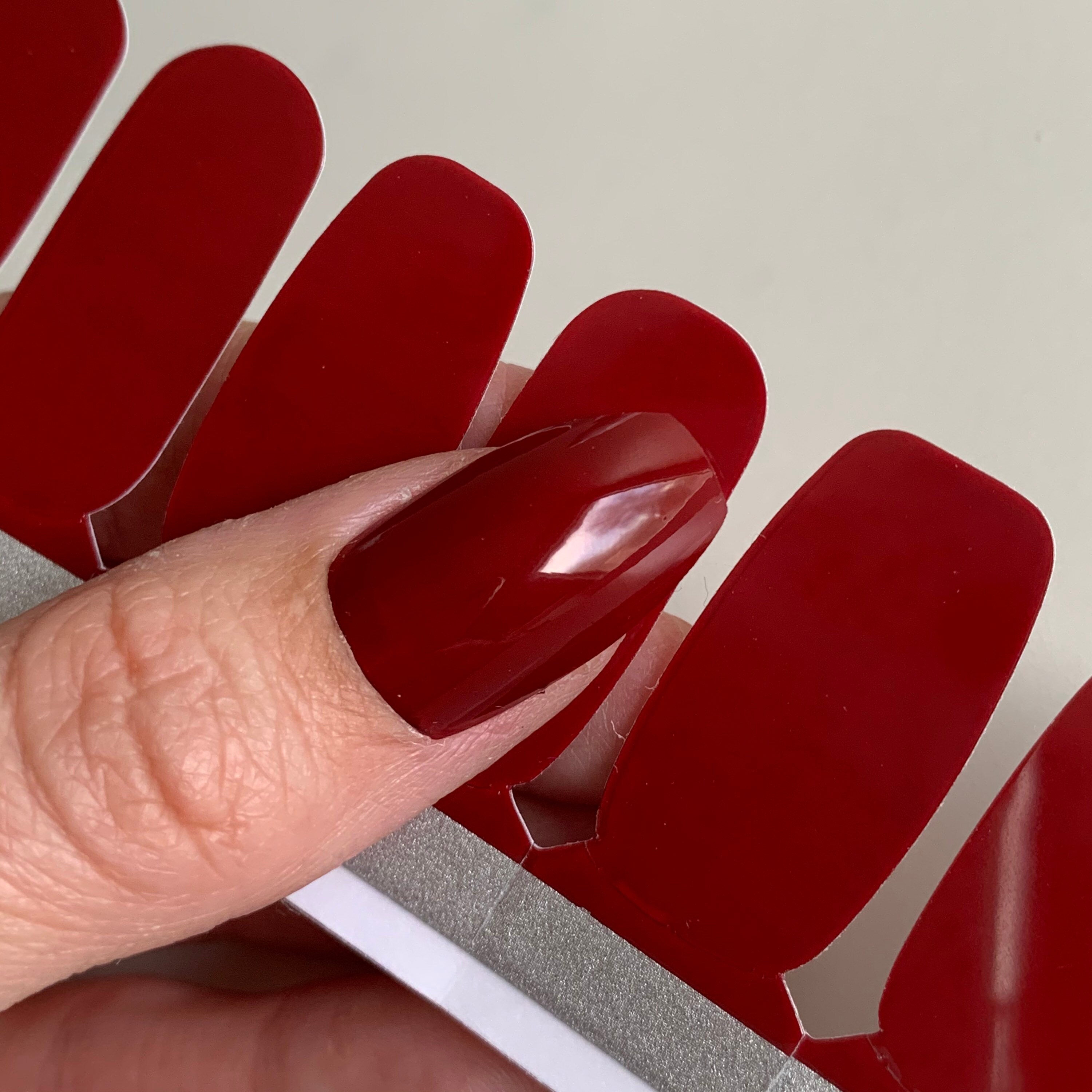 Blood Red Semi Transparent Nail Wraps - Etsy UK Blood Red Semi Transparent Nail Wraps - Etsy UK